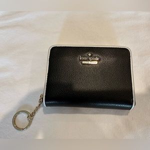 Kate Spade Patterson Drive Painted Edge Wallet blk/wht NWT